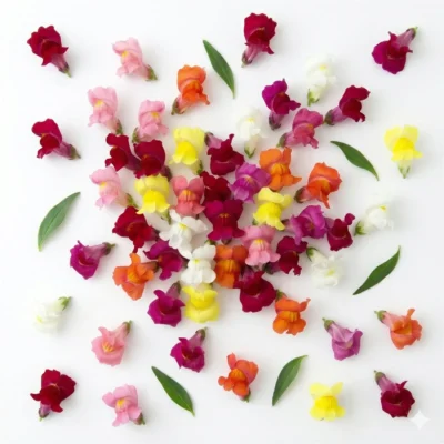 Fleurs comestibles de muflier.